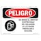 Signmission OSHA Sign, Do Not Watch Spanish, 10in X 7in Aluminum, 10" W, 7" H, Do Not Watch Arc Spanish OS-DS-A-710-LS-1183 - alternate 1
